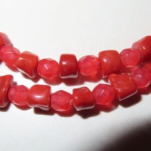 Vintage Red Beaded Necklace